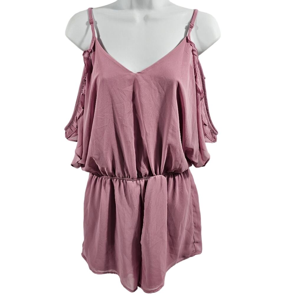 Charlotte Russe Pink Off-the-Shoulder Romper NWT Size Small